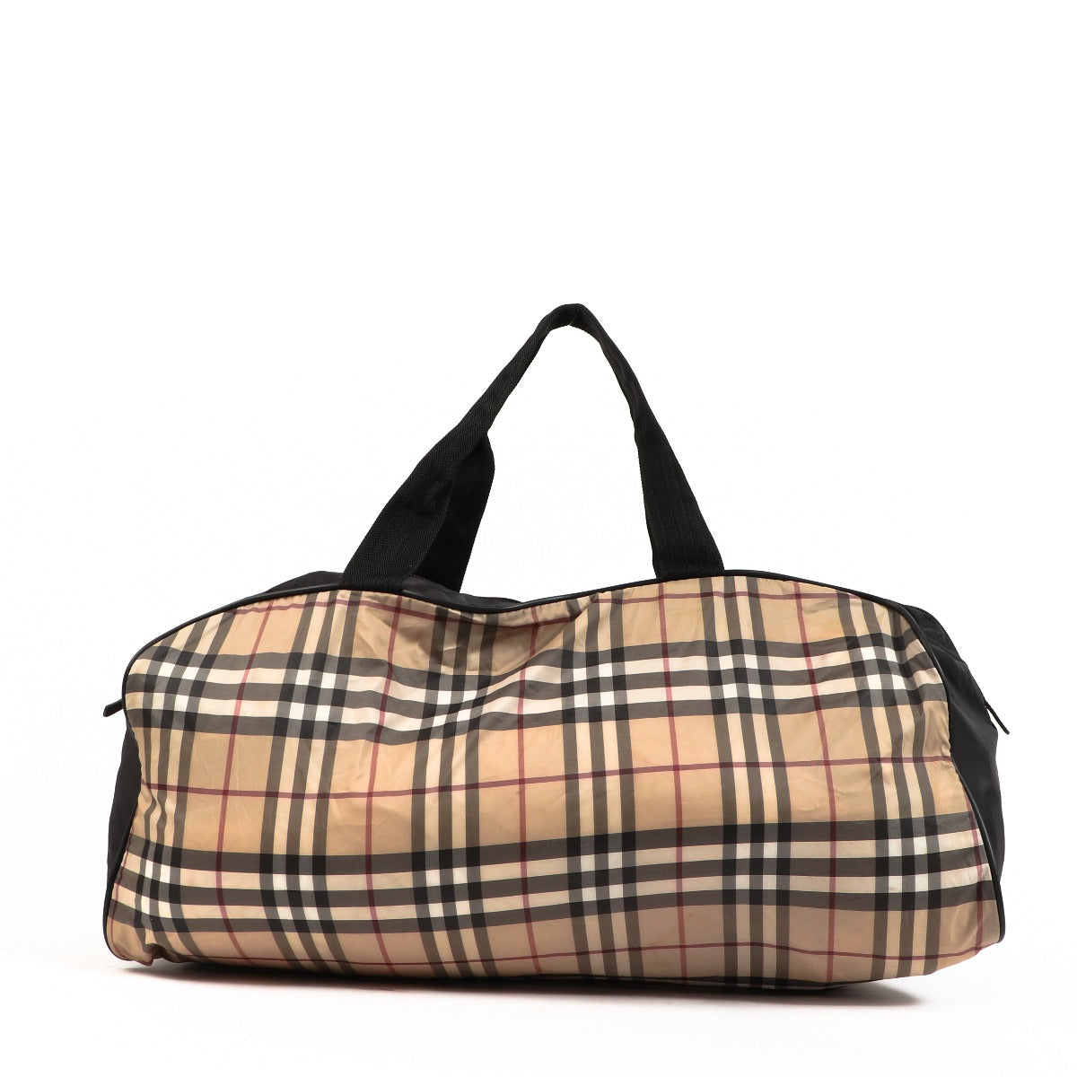 Burberry Vintage Check Nylon Uitvouwbare Reistas