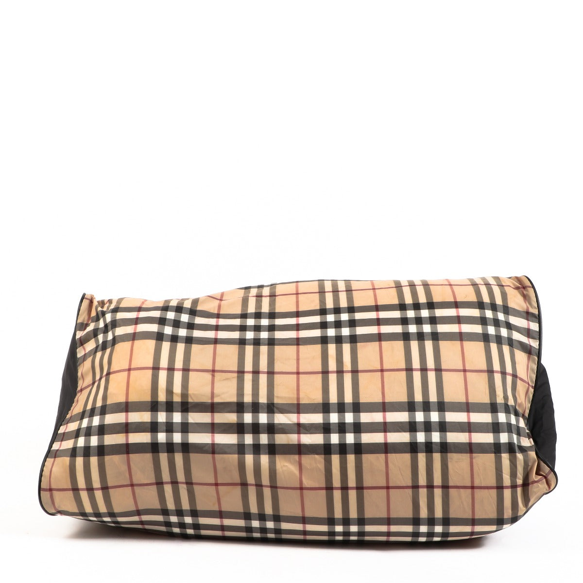 Burberry Vintage Check Nylon Uitvouwbare Reistas