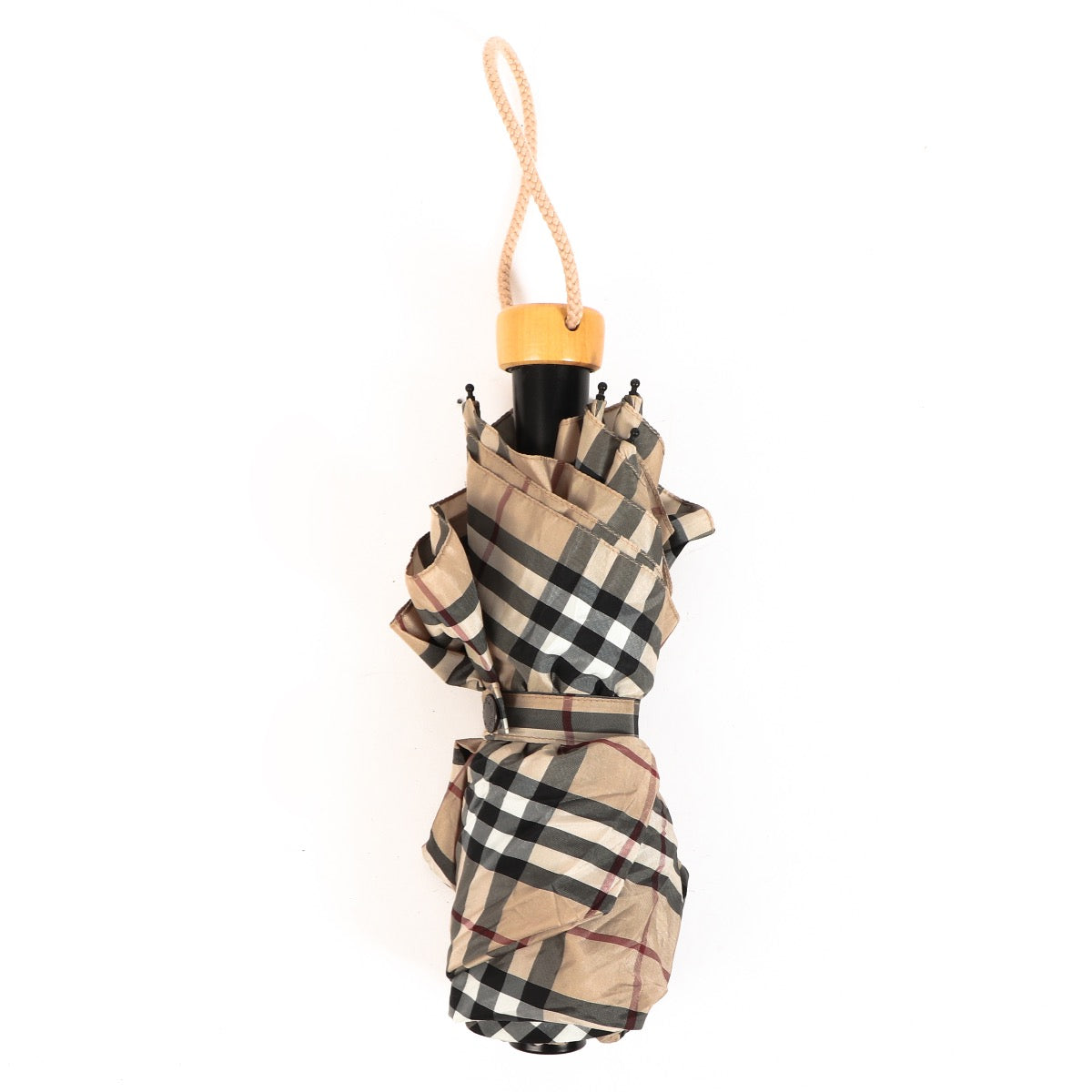 Shop safe online at Labellov in Antwerp this 100% authentic second hand Burberry London Vintage Check Folding Umbrella