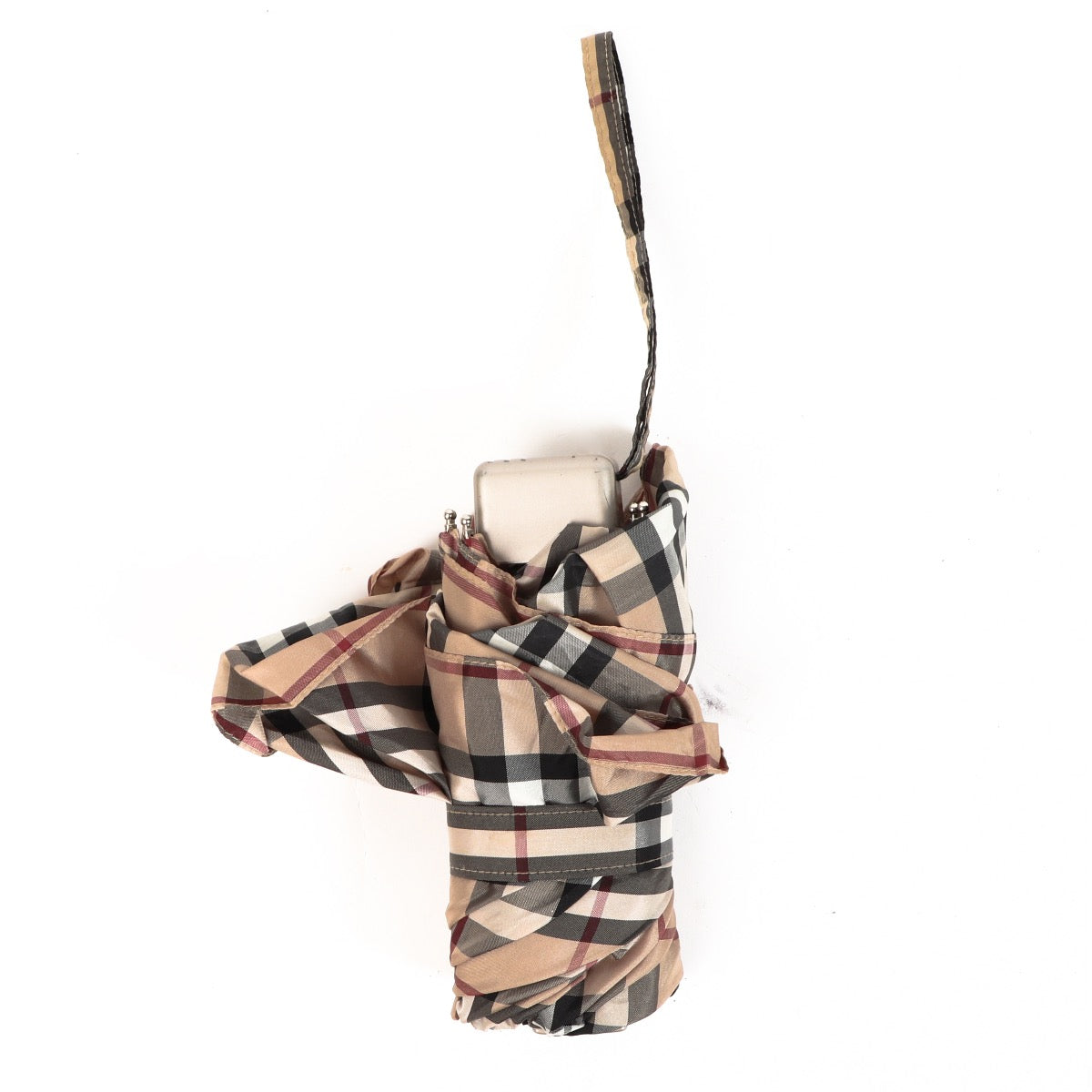Shop safe online at Labellov in Antwerp this 100% authentic second hand Burberry Vintage Check Folding Umbrella