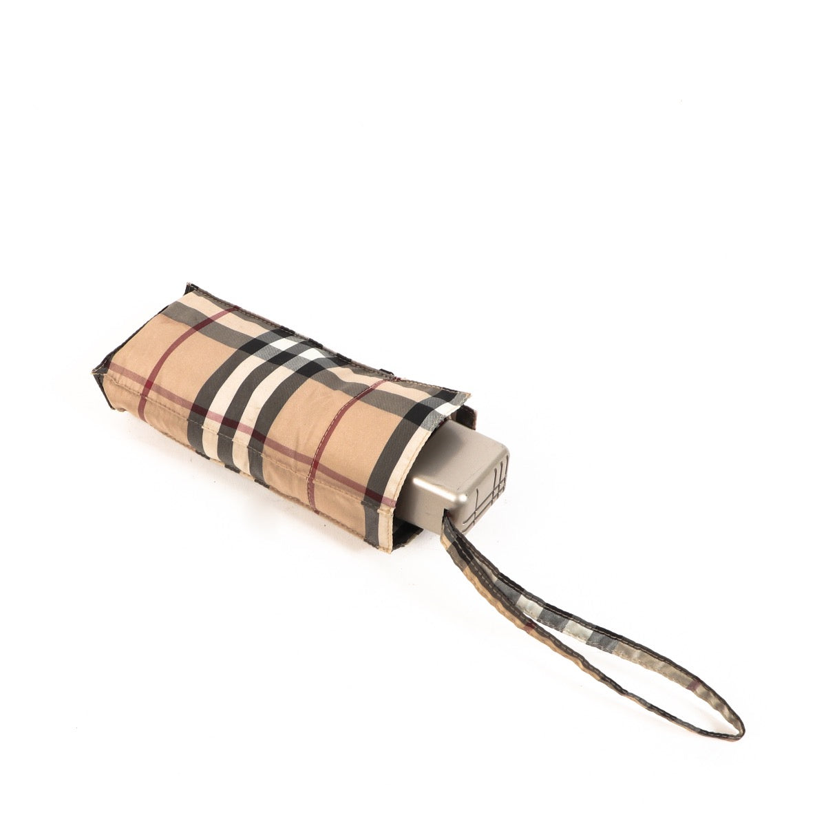 Shop safe online at Labellov in Antwerp this 100% authentic second hand Burberry Vintage Check Folding Umbrella