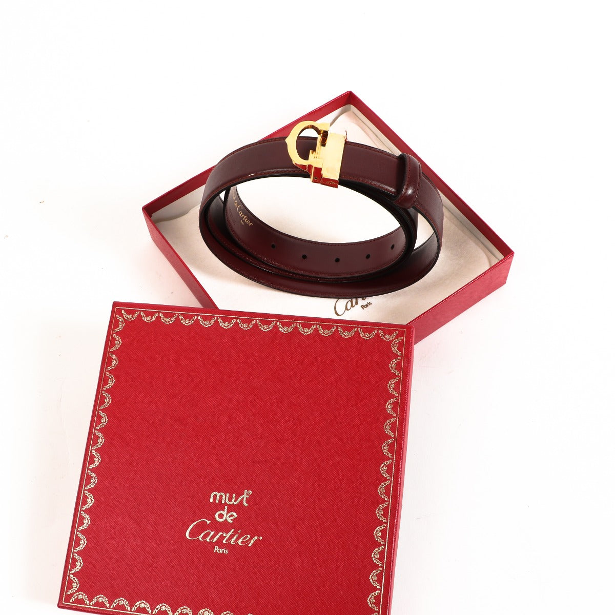 Must de Cartier C Bordeaux Leren Riem - Maat 105