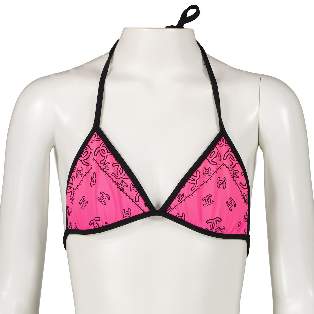 Chanel 99P Pink Bandana Bikini Top