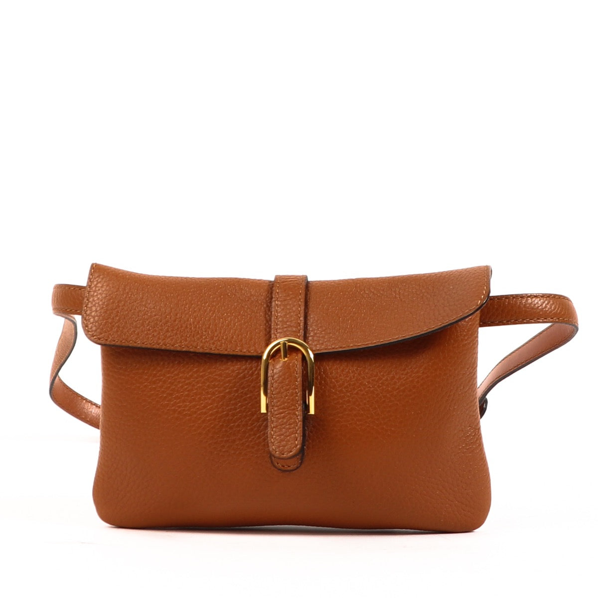 Shop safe online at Labellov in Antwerp, Brussels and Knokke this 100% authentic second hand Delvaux Cognac Leather Belt Bag - size 80