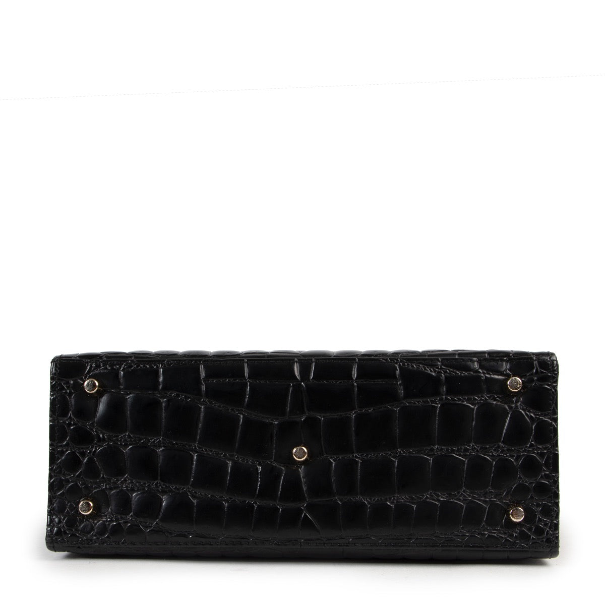 Get this Versace Medusa Crocodile Embossed Black Satchel Top Handle at Labellov Luxury in good condition. Buy and sell your designer items for a reasonable price.