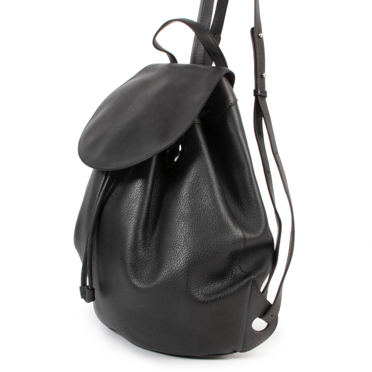 Veilig online kopen authentieke Delvaux Black Leather Backpack bij Labellov.com