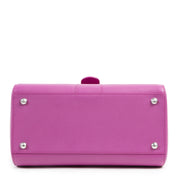 Authentieke tweedehands vintage Delvaux Fuchsia Brillant MM Bag koop online webshop LabelLOV