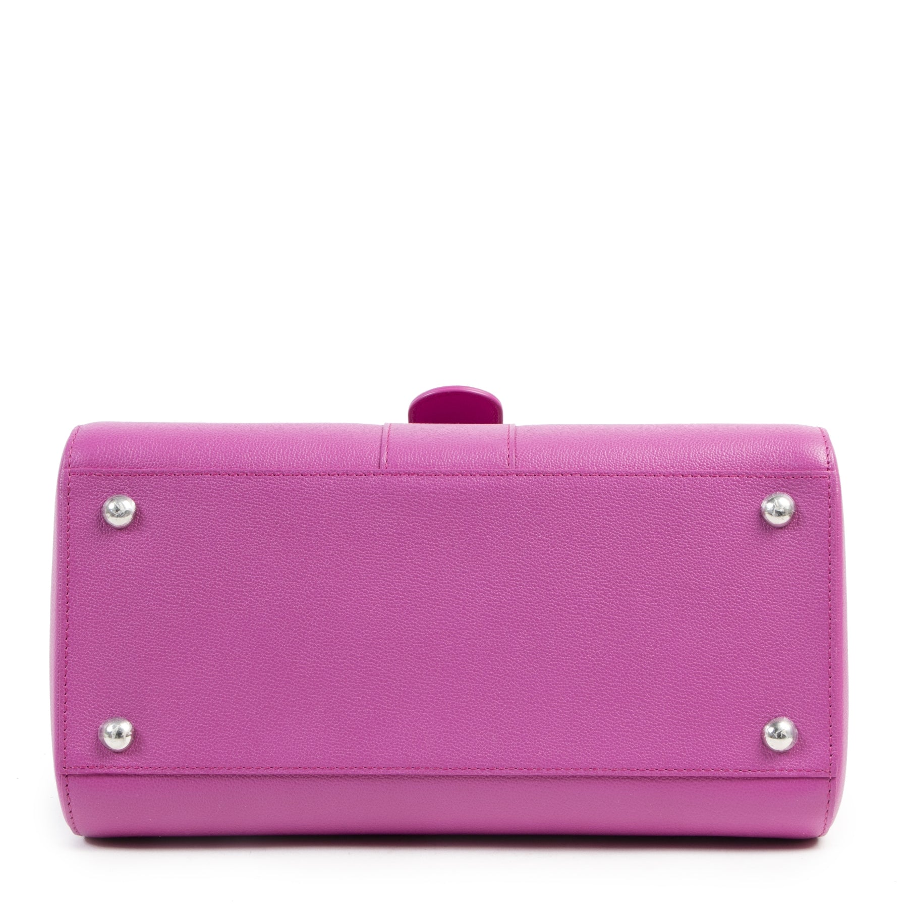 Authentieke tweedehands vintage Delvaux Fuchsia Brillant MM Bag koop online webshop LabelLOV