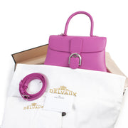 Authentieke tweedehands vintage Delvaux Fuchsia Brillant MM Bag koop online webshop LabelLOV