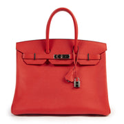 as new Hermes Birkin 35 Epsom Rouge Tomate PHW
