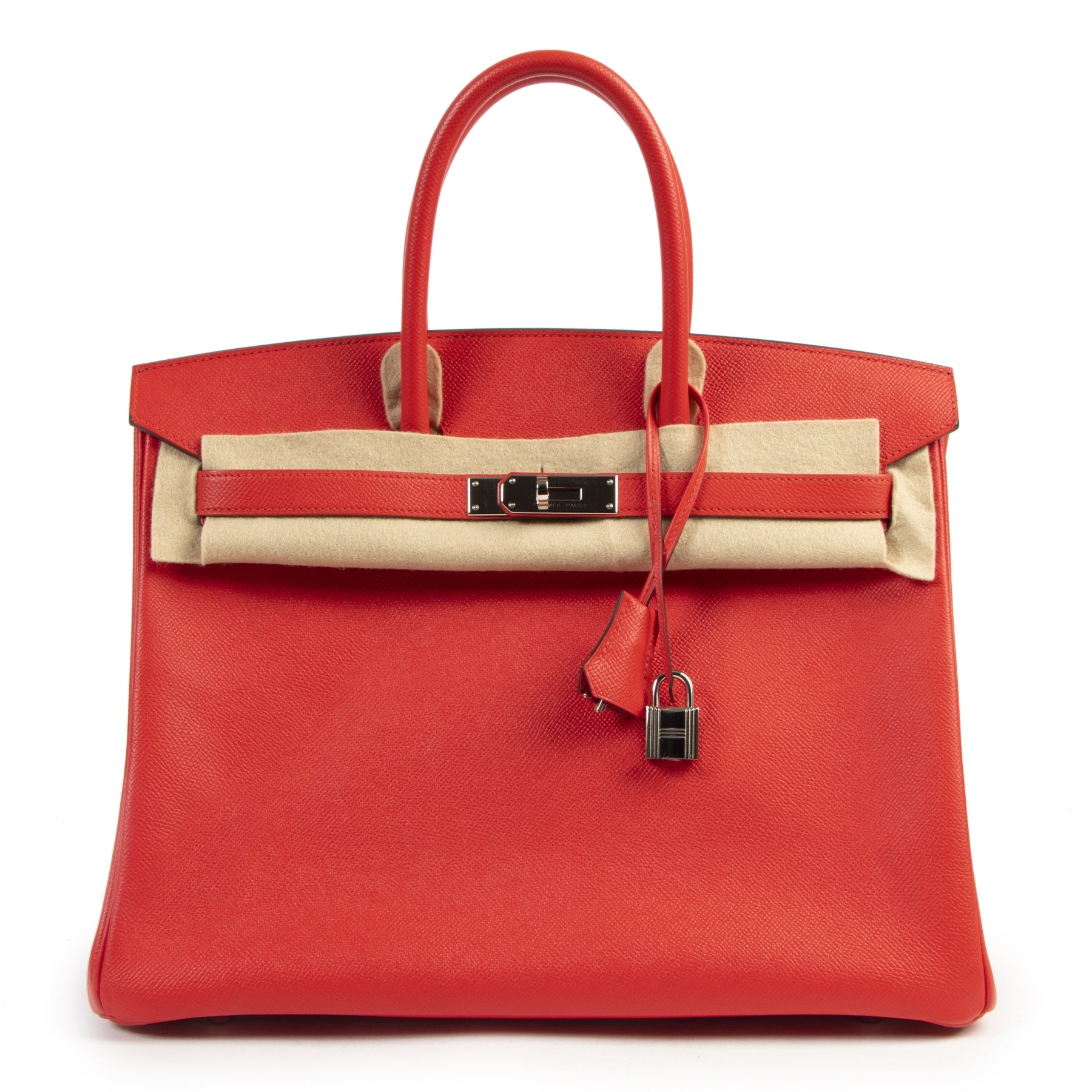 skip the waitinglist shop safe online Hermes Birkin 35 Epsom Rouge Tomate PHW