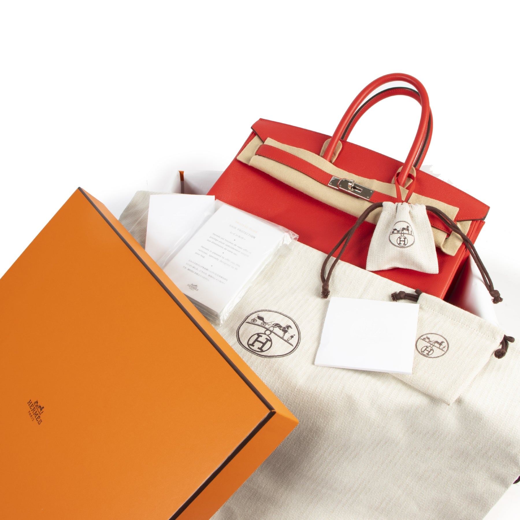Hermes Birkin 35 Epsom Rouge Tomate PHW