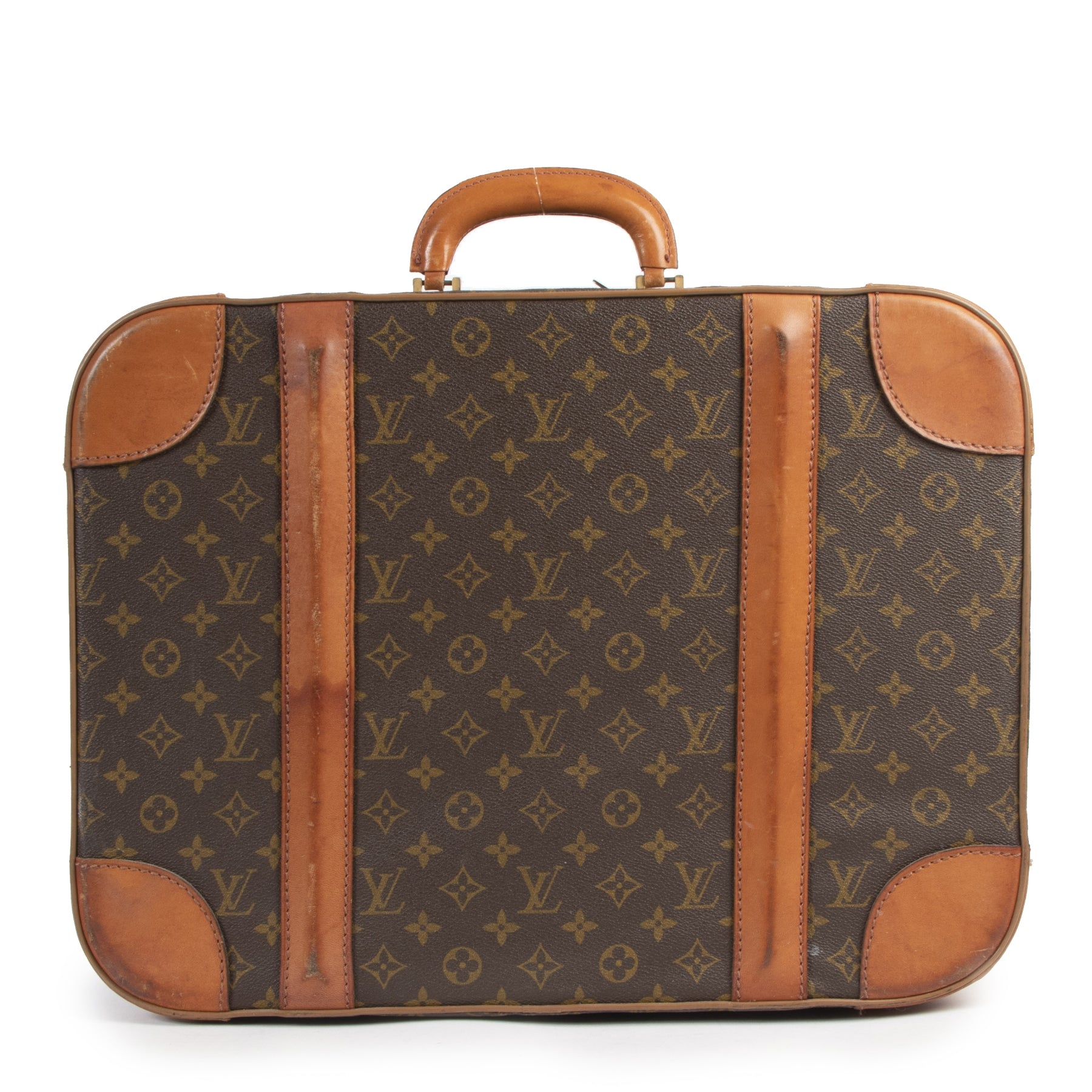 Authentic secondhand Louis Vuitton Stratos 50 Monogram Suitcase designer bags fashion luxury vintage webshop safe secure online shopping designer high end brands