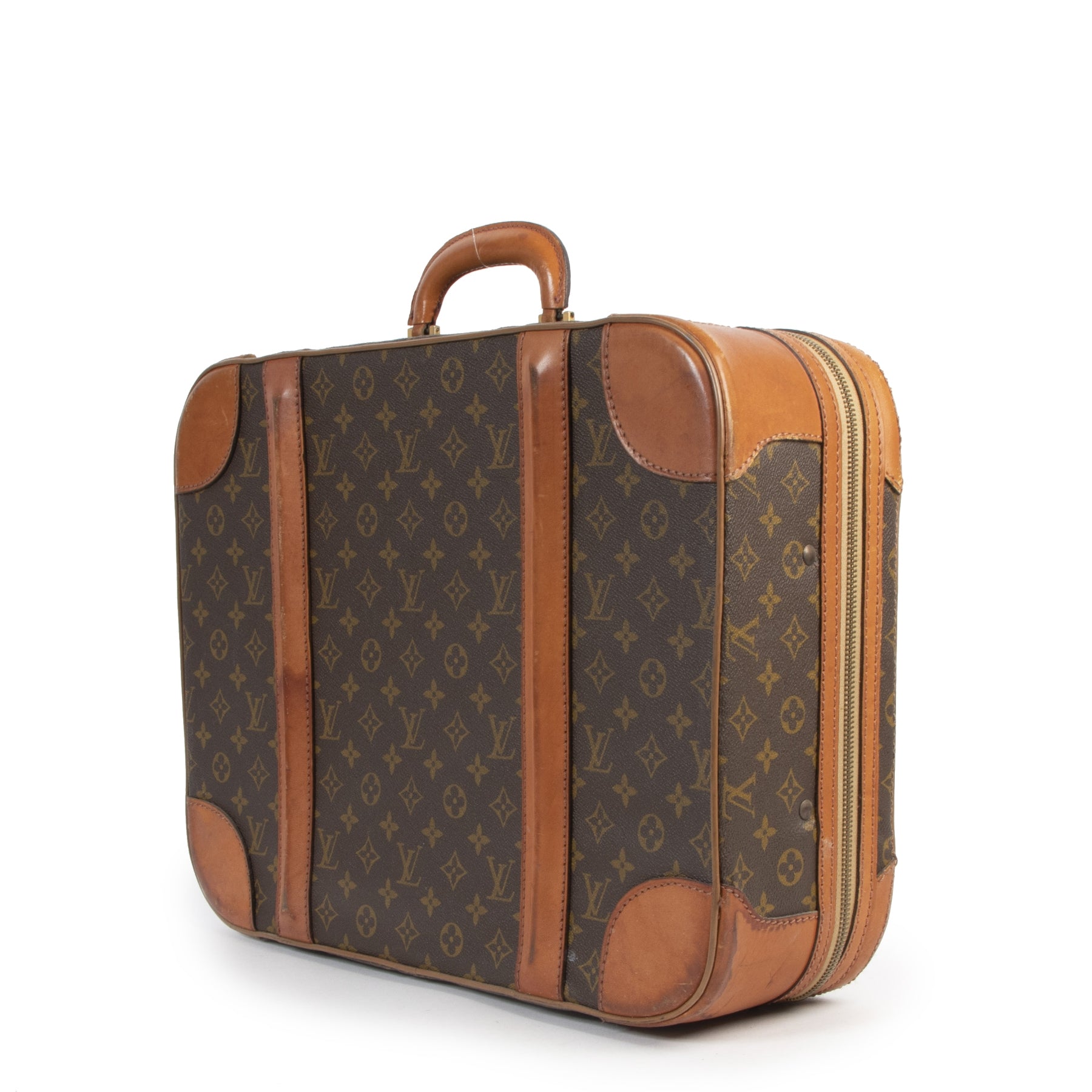 Authentic secondhand Louis Vuitton Stratos 50 Monogram Suitcase designer bags fashion luxury vintage webshop safe secure online shopping designer high end brands