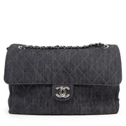 skip the waiting list shop safe online Chanel Denim Quilted XL Classic Flap Shoulder Bag