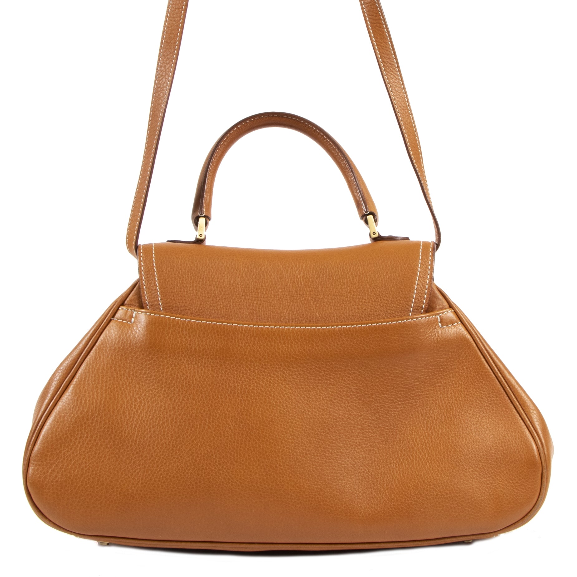 Sac Messenger Christian Dior Saddle en Cuir Cognac