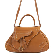 Christian Dior Cognac Leather Saddle Messenger Bag