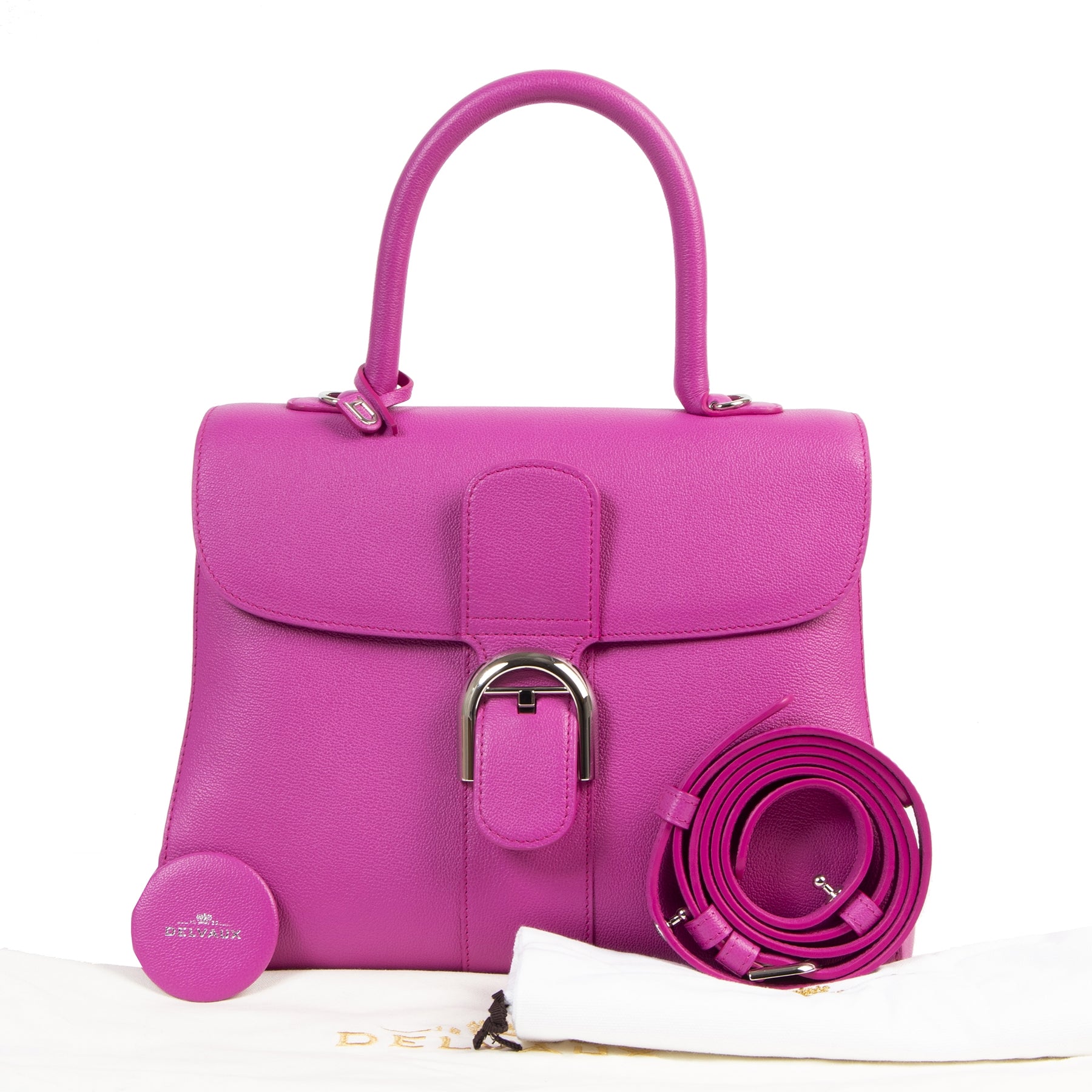 Delvaux Brillant MM Fuchsia Bag