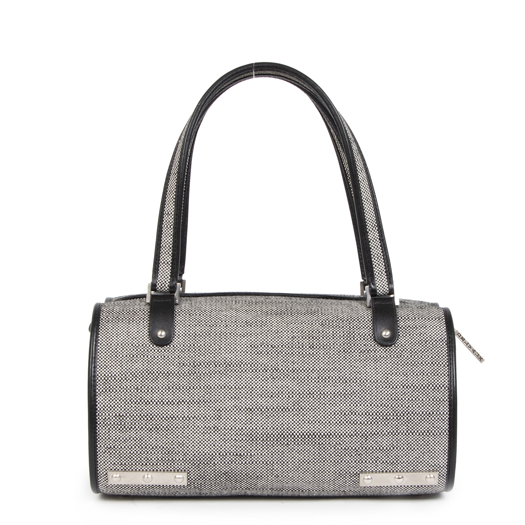 Authentieke Tweedehands Delvaux Le Astrid MM Toile Charleston Noire Bag juiste prijs veilig online shoppen luxe merken webshop winkelen Antwerpen België mode fashion