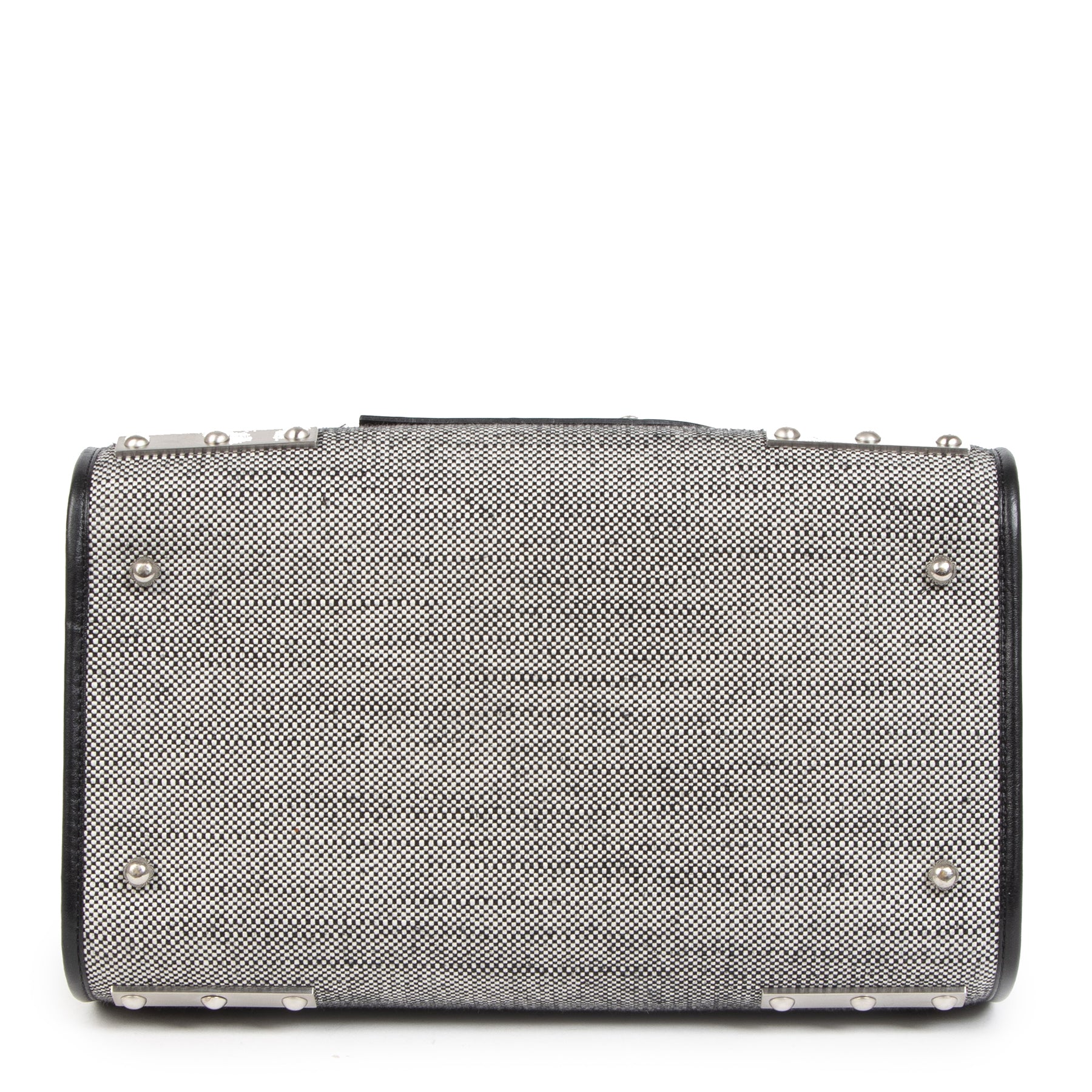 Authentic secondhand Delvaux Le Astrid MM Toile Charleston Noire Bag designer bags designer brands fashion luxury vintage webshop safe secure online shopping worldwide shipping delivery