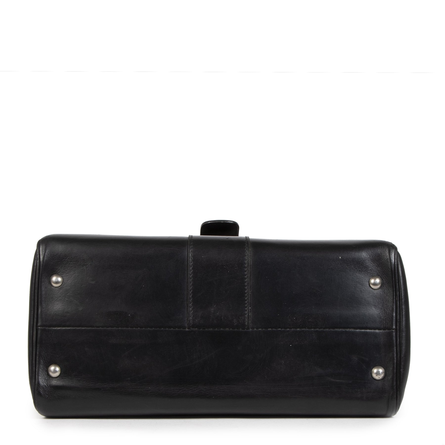 shop Delvaux Black Boxcalf Brillant MM