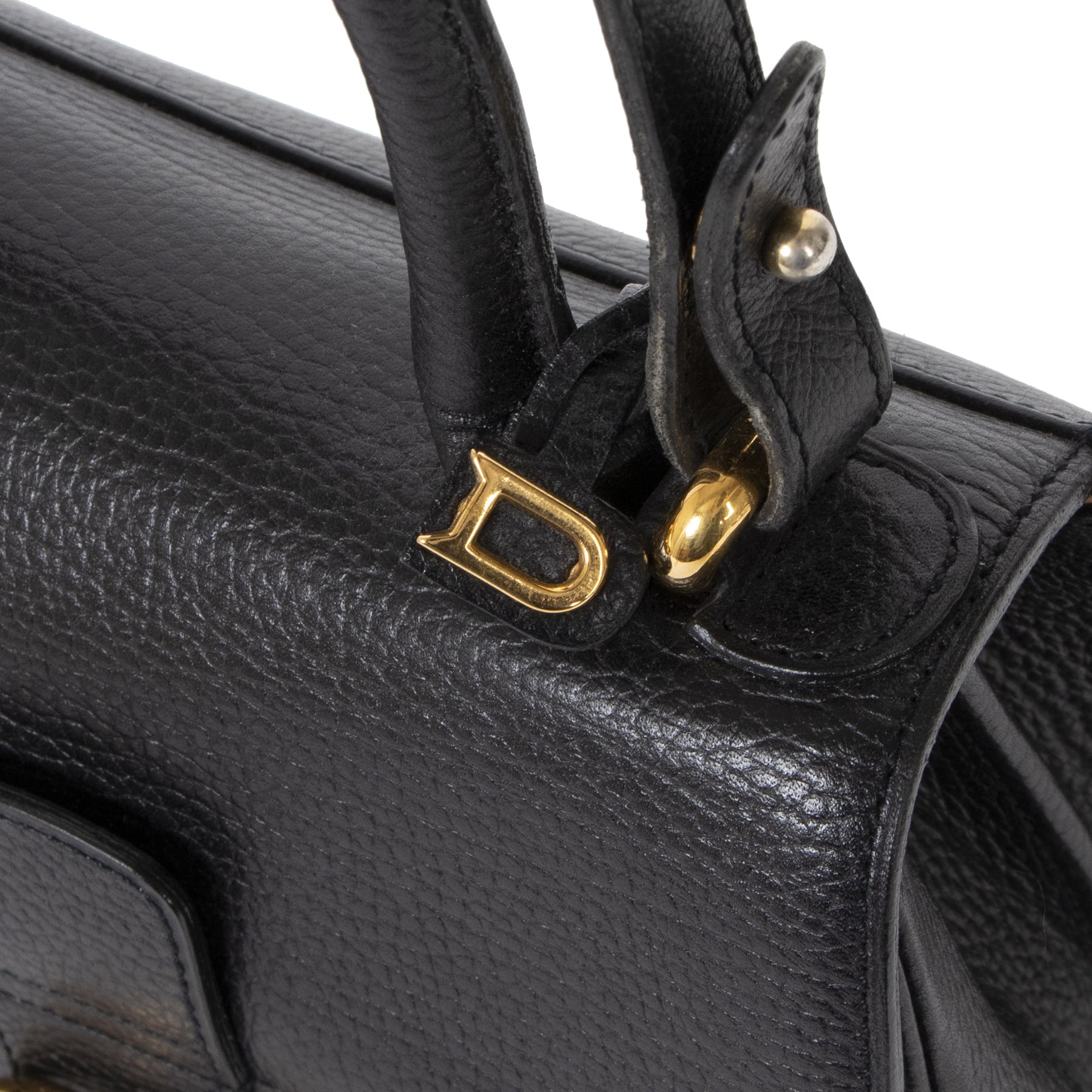 Authentique seconde-main vintage Delvaux Black Mini Brillant Bag achète en ligne webshop LabelLOV