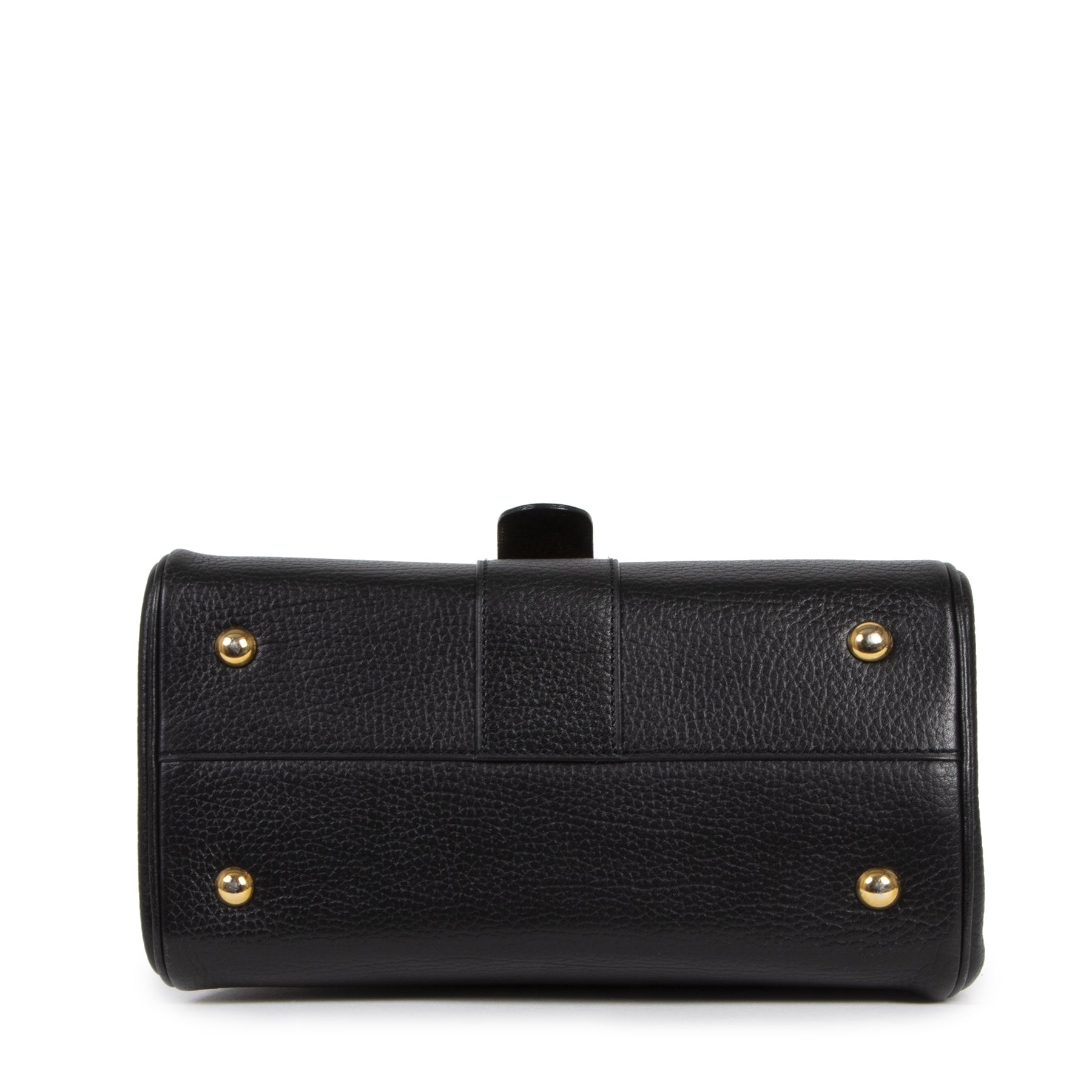 Authentic second-hand vintage Delvaux Black Mini Brillant Bag buy online webshop LabelLOV