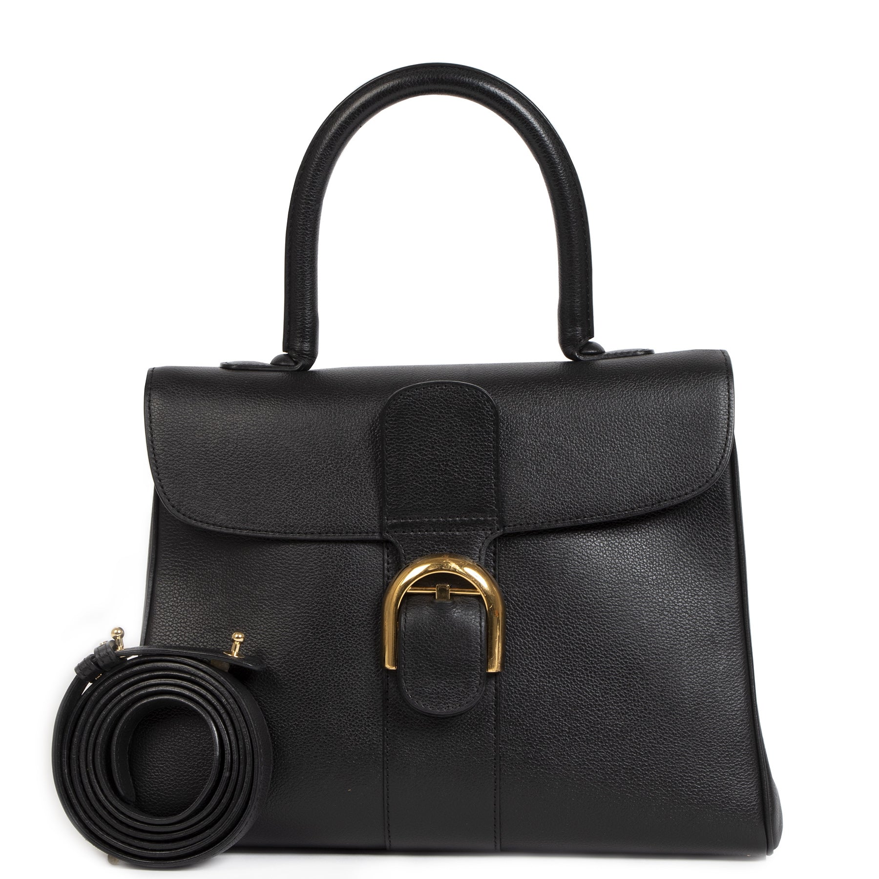 Delvaux Brillant Black MM GHW + Strap