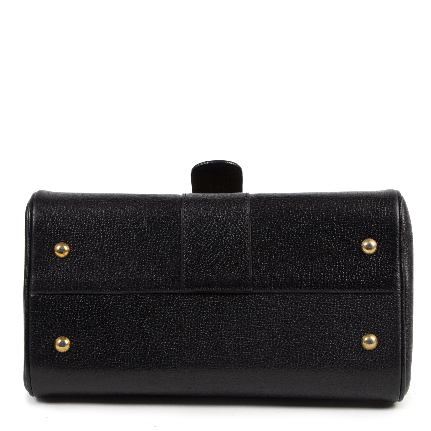 Authentic second-hand vintage Delvaux Black Brillant PM Bag buy online webshop LabelLOV