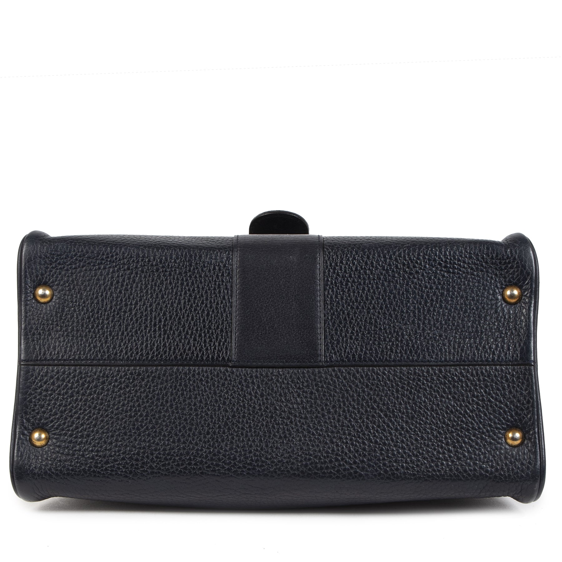 Authentic secondhand Delvaux Brillant Navy Blue MM Bag designer bags fashion designer brands luxury vintage webshop safe secure online shopping worldwide shipping