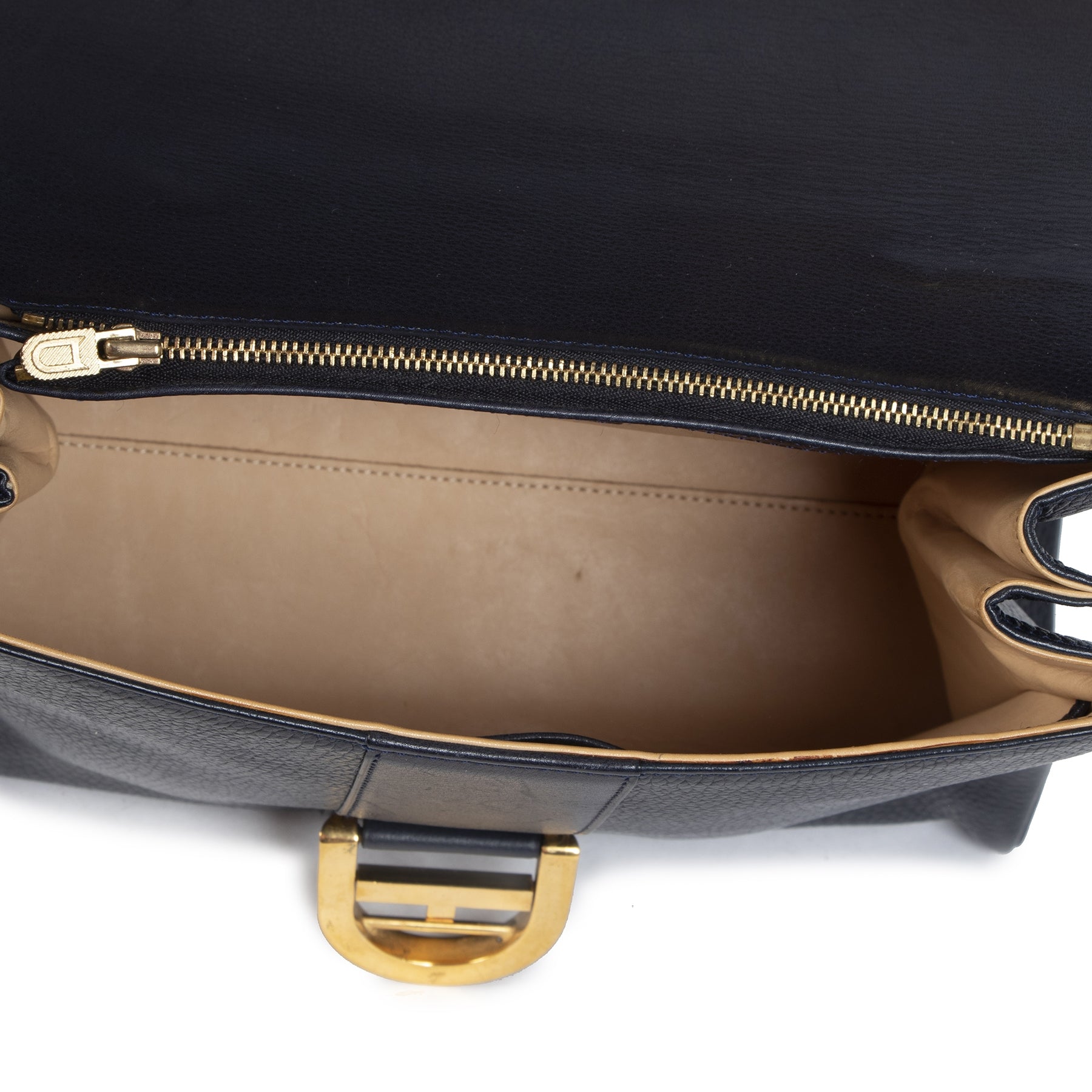 Authentic secondhand Delvaux Brillant Navy Blue MM Bag designer bags fashion designer brands luxury vintage webshop safe secure online shopping worldwide shipping