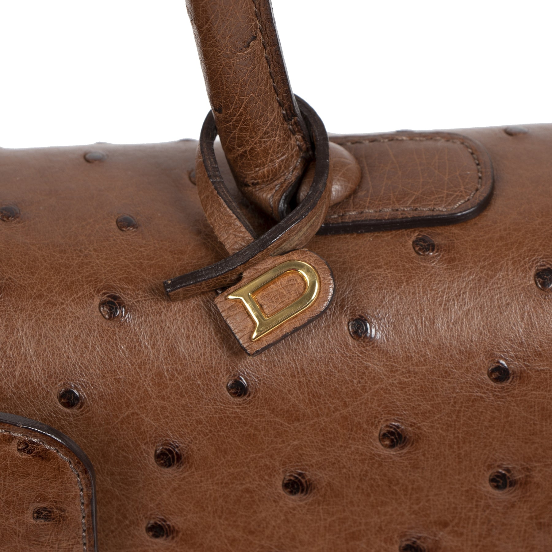 Delvaux Brillant GM Autruche Marron