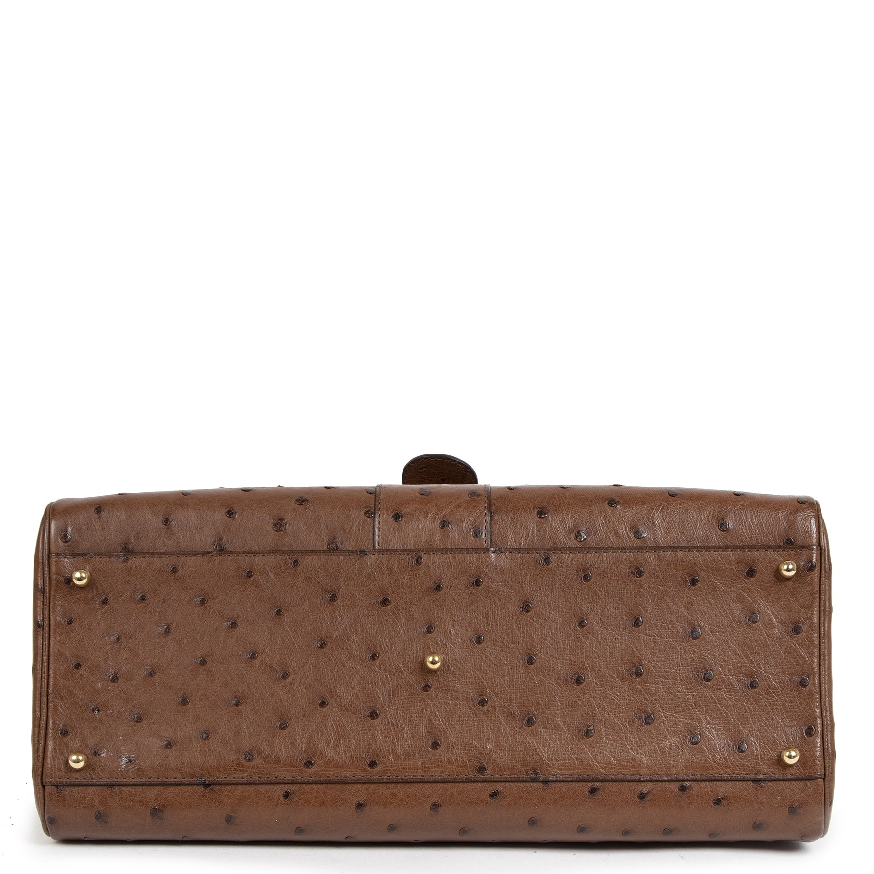 Delvaux Brillant GM Autruche Marron