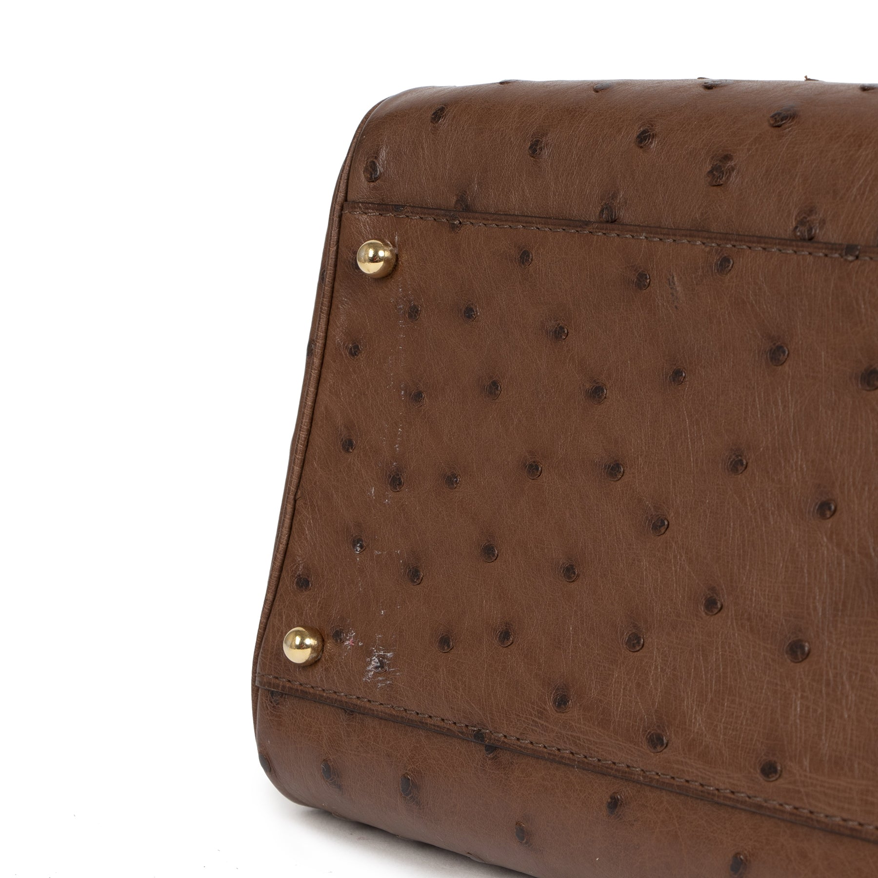 Delvaux Brillant GM Autruche Marron