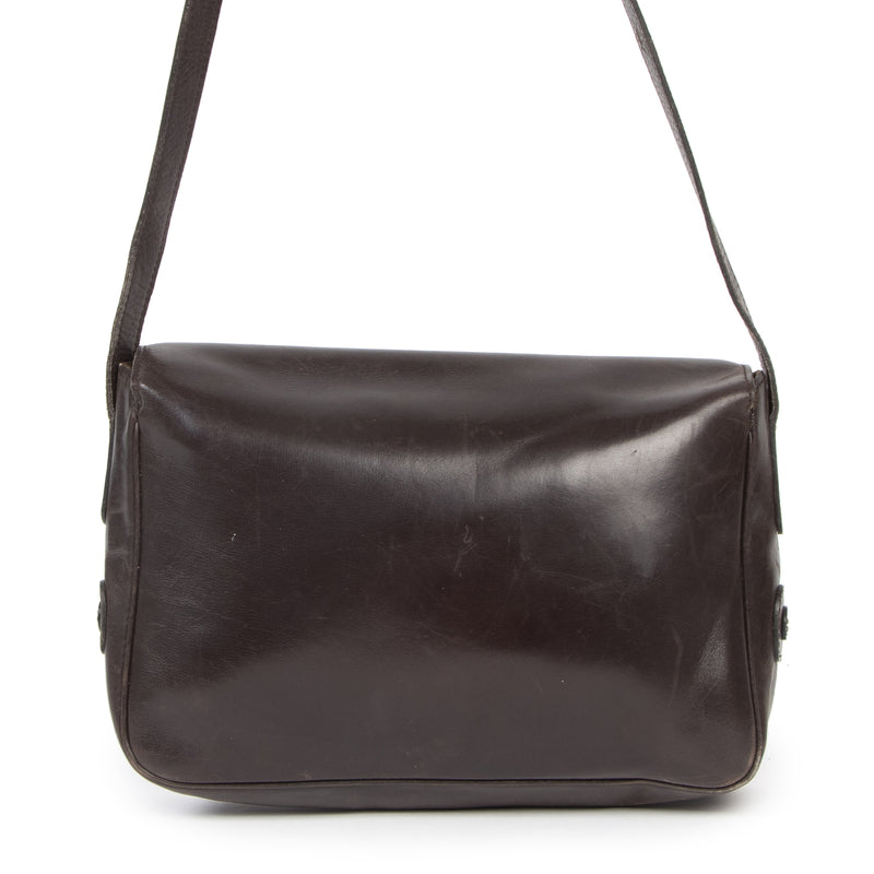 Delvaux Brown Vintage DD Bag op tweedehands designer handtassen en accessoires