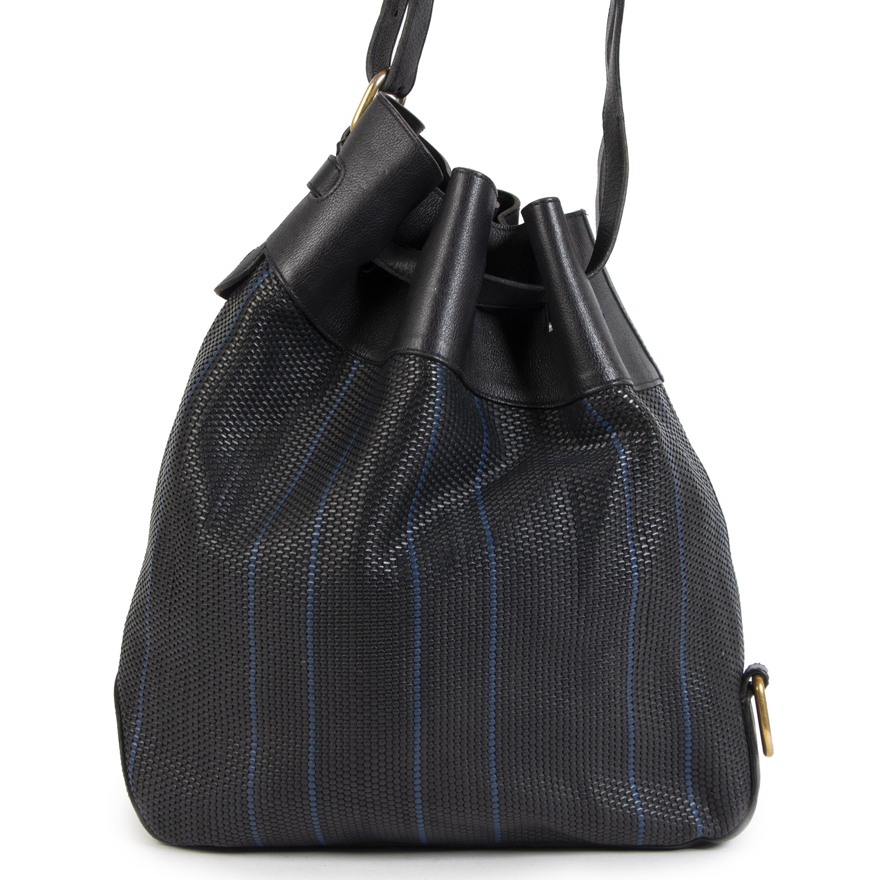 Delvaux Toile De Cuir Bucket Bag