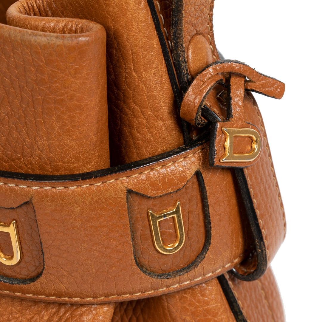 Delvaux Cognac Leather Calicot Bucket Bag pour le meilleur prix chez Labellov à Anvers