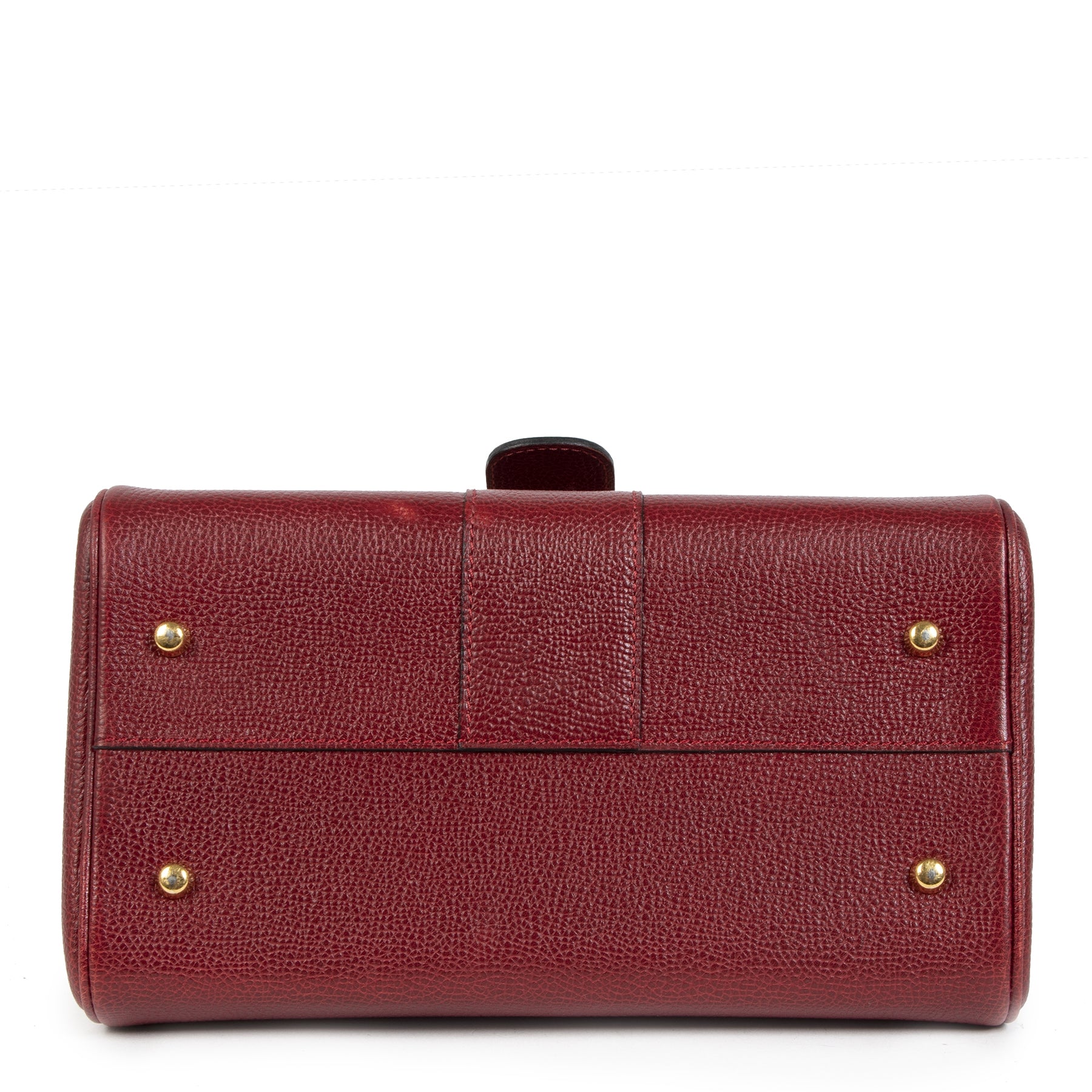 Authentieke Tweedehands Delvaux Brillant PM Burgundy juiste prijs veilig online shoppen luxe merken webshop winkelen Antwerpen België mode fashion