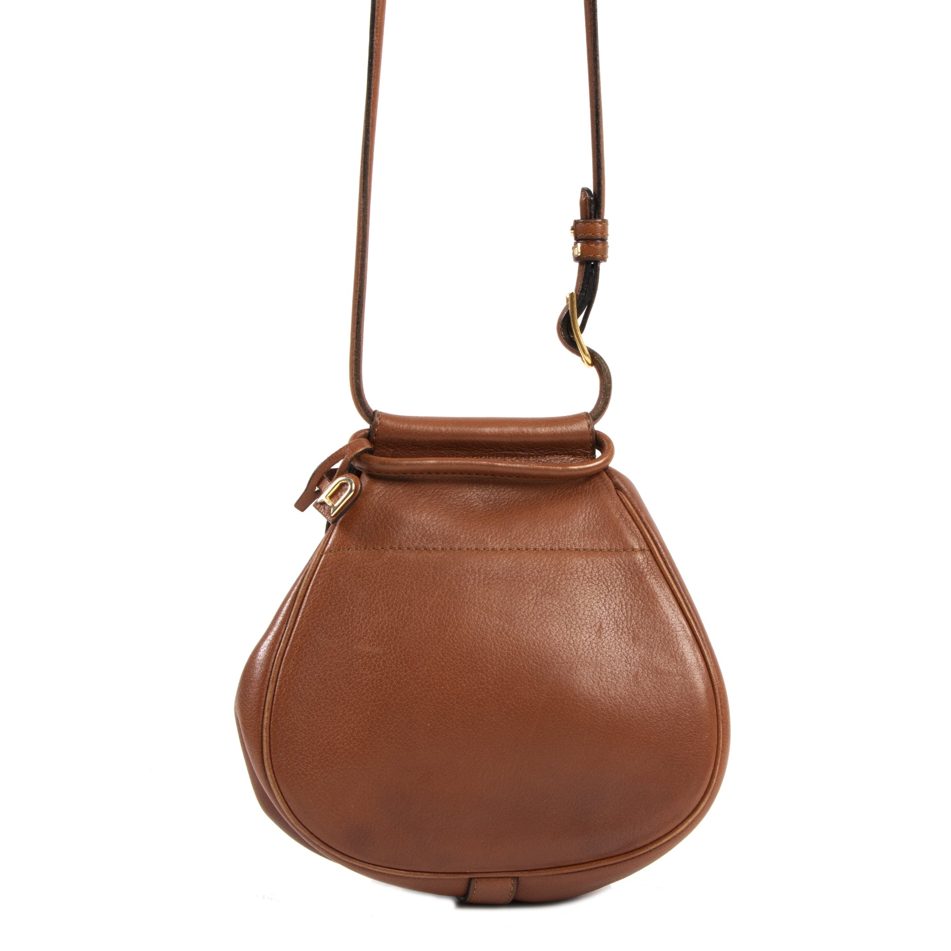 shop safe online Delvaux Mini Cognac Cerceau Crossboy Bag.
