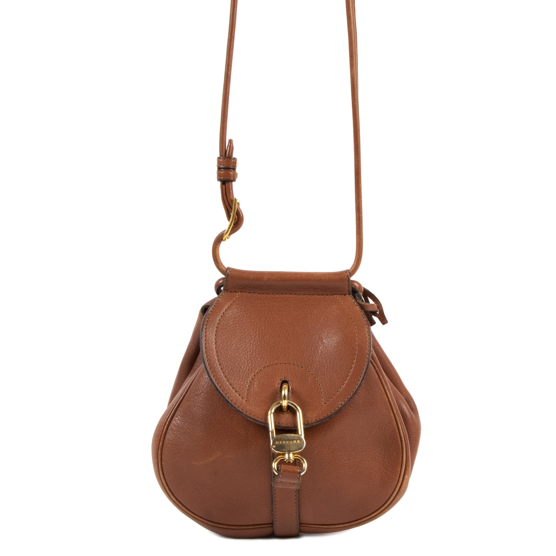 skip the waitinglist shop safe online Delvaux Mini Cognac Cerceau Crossboy Bag