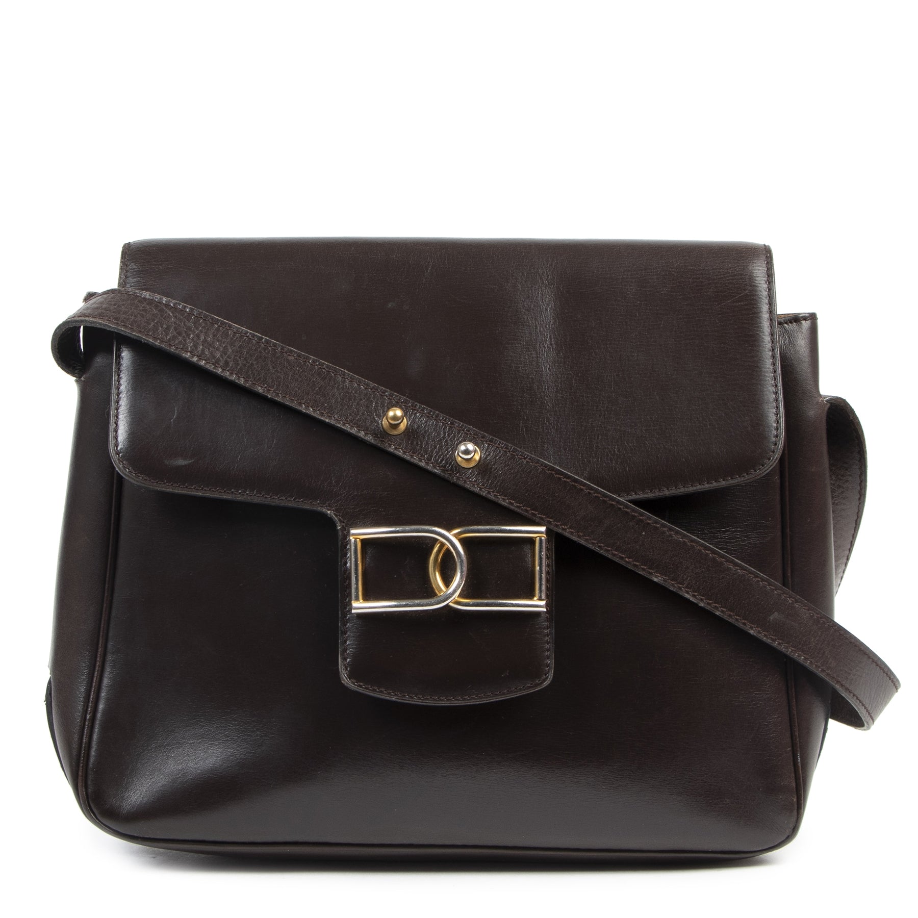 Delvaux Brown Smooth Leather Box Bag aan de beste prijs bij Labellov