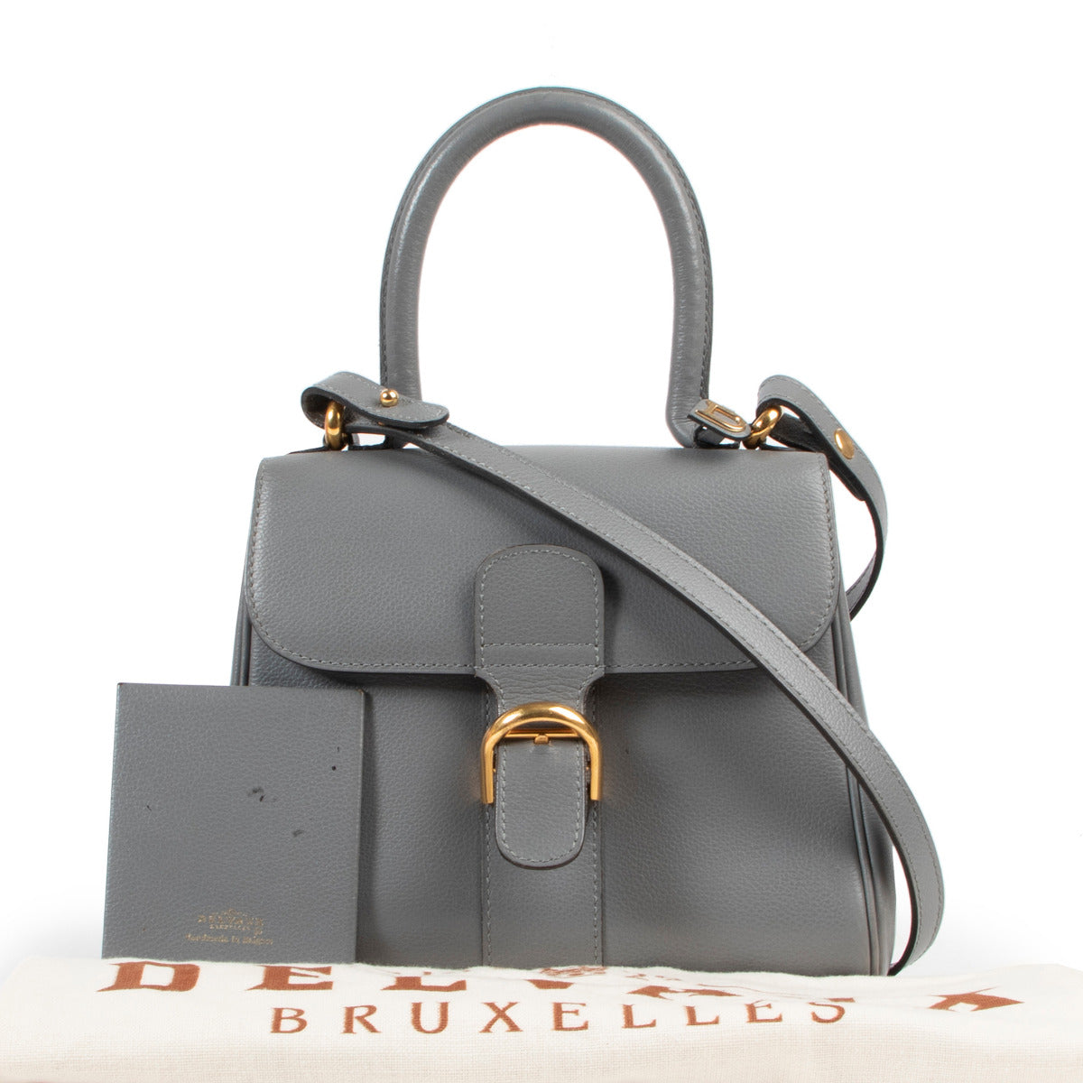 Delvaux grey brillant PM bag for the best price at Labellov secondhand luxury in Antwerp