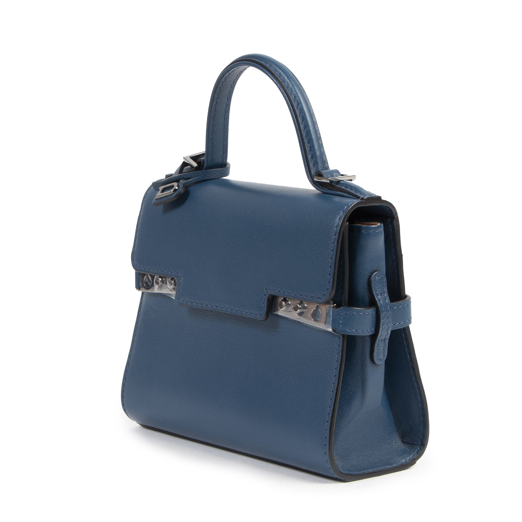 Never Used Delvaux Blue De Pluse Tempête Micro Calf Souple