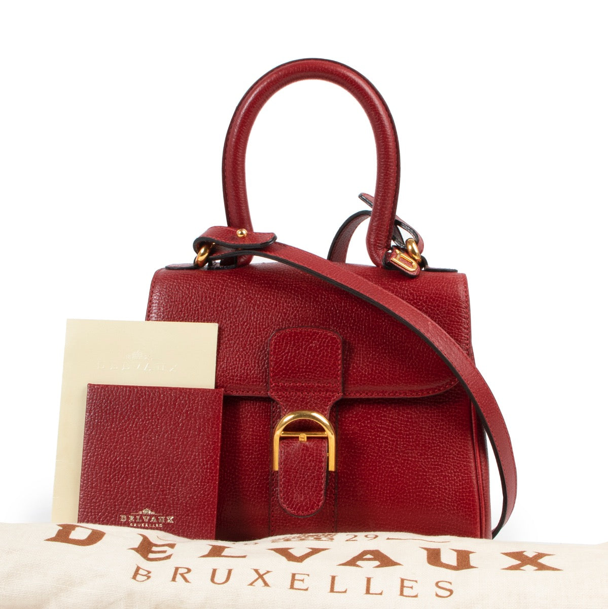 secondhand vintage Delvaux Brillant mini red rodeo