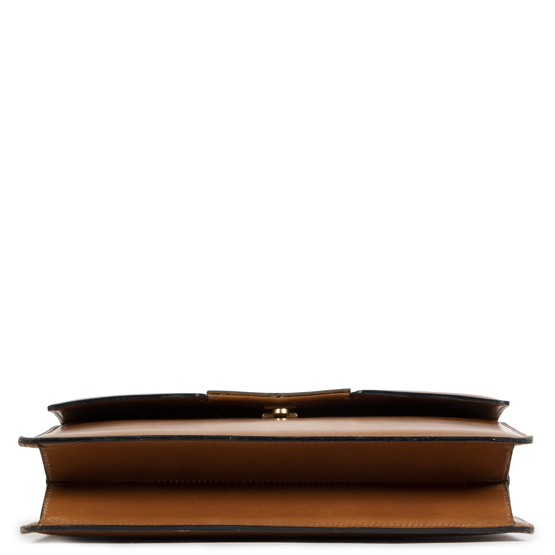 Delvaux Cognac Leather Top Handle Bag