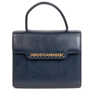 Delvaux Vintage Blue Top Handle Bag for the best price at Labellov secondhand luxury in Antwerp Belgium