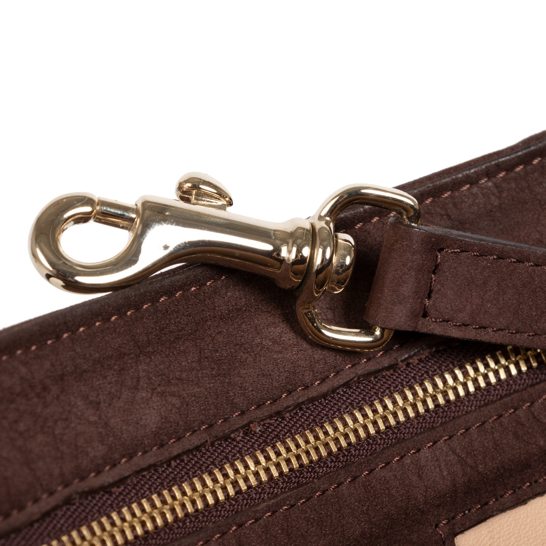 Delvaux Chocolate Brown Brillant Suede Tote