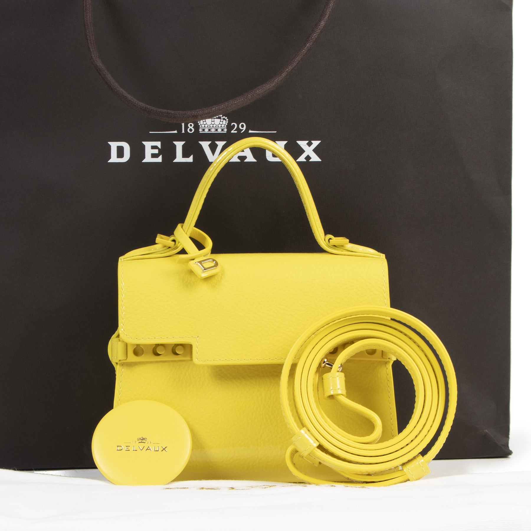koop online Delvaux Tempête Lilac Micro Crossbody Bag