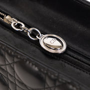 Christian Dior Lady Dior Black Calfskin Leather Bag