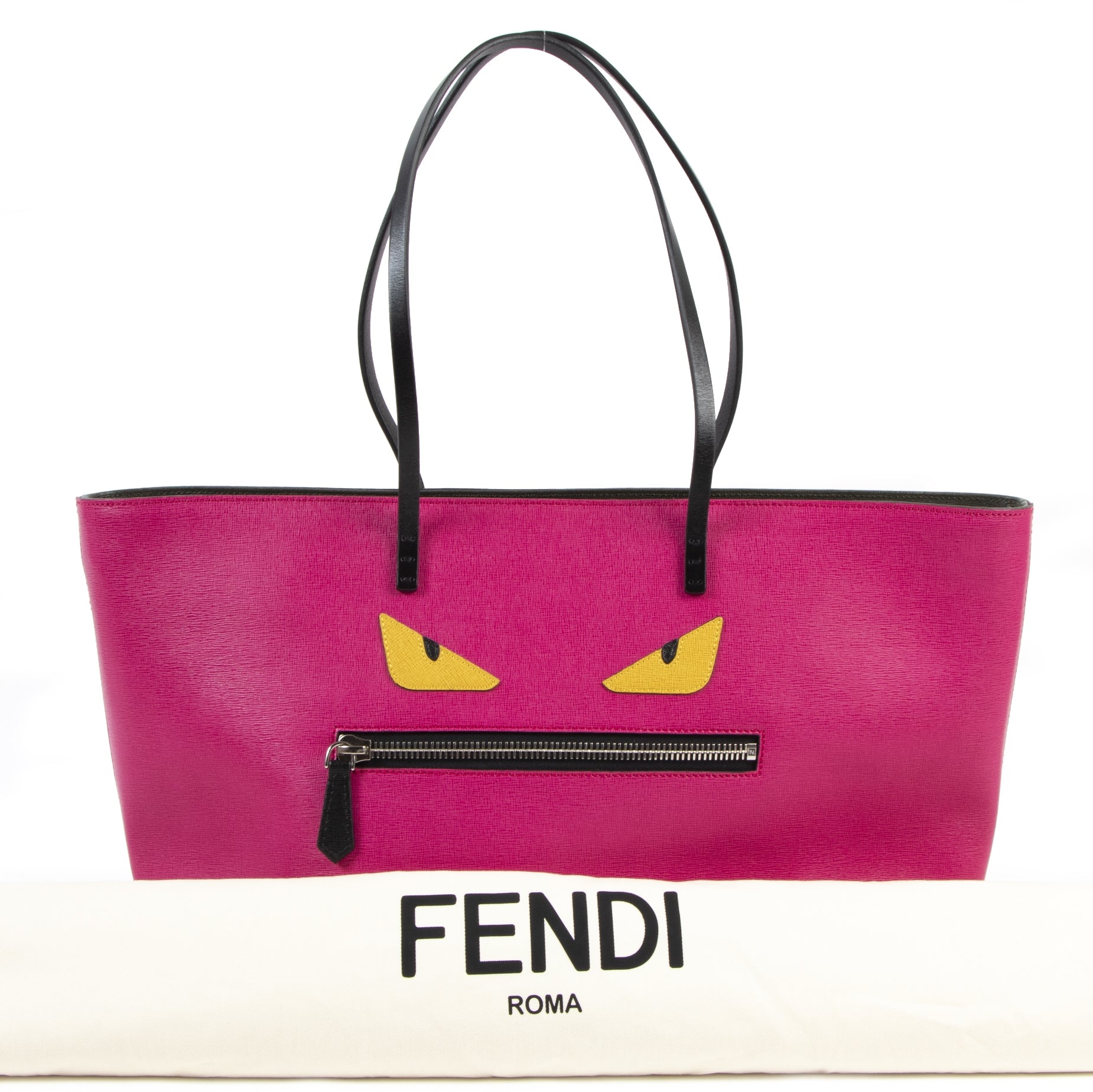 acheter en ligne seconde main Fendi Monster Eye Pink Tote